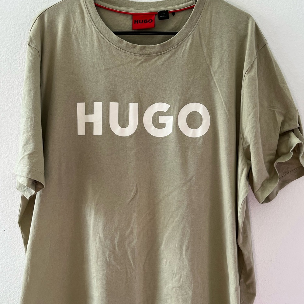HUGO Olive Logo Crewneck T-Shirt